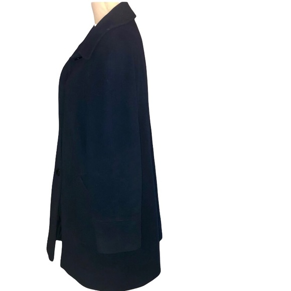 Women’s Navy Blue Wool Pea Coat - Picture 4 of 12